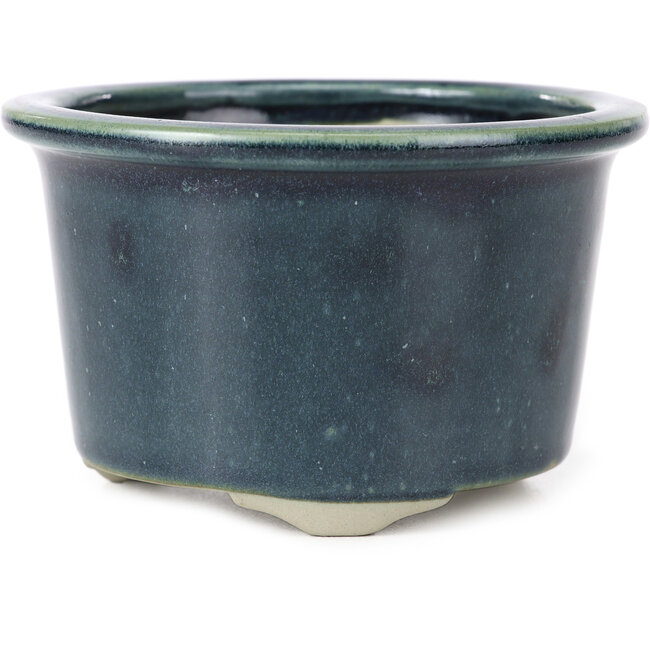 Maceta de bonsái redonda azul oscuro de Tosui - 112 x 112 x 70 mm