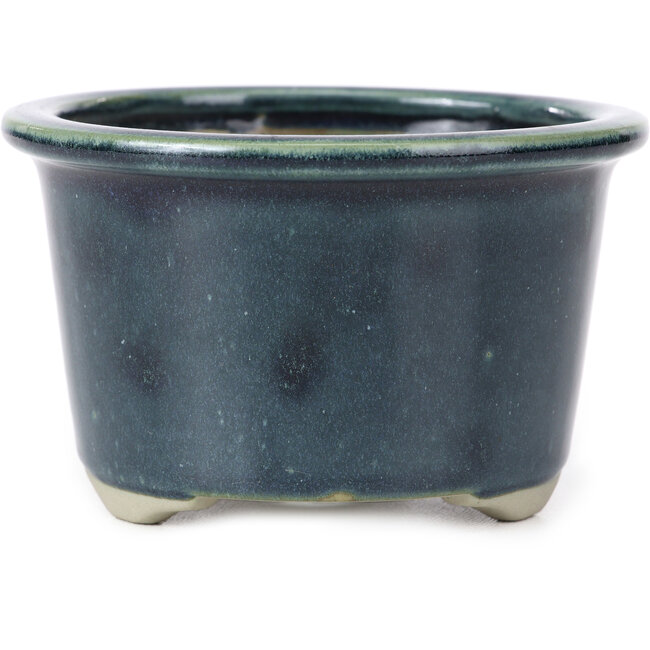 Vaso per bonsai rotondo blu scuro di Tosui - 112 x 112 x 70 mm