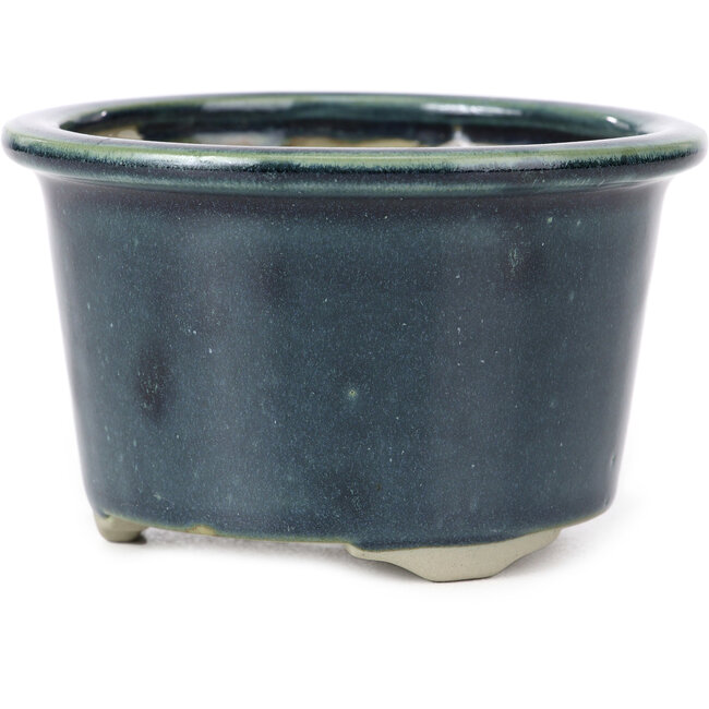 Pot à bonsaï rond bleu foncé par Tosui - 112 x 112 x 70 mm
