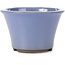 Pot à bonsaï rond bleu lilas par Seto Yaki - 127 x 127 x 83 mm