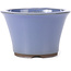 Round lilac blue bonsai pot by Seto Yaki - 127 x 127 x 83 mm
