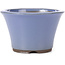 Round lilac blue bonsai pot by Seto Yaki - 127 x 127 x 83 mm
