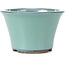 Pot à bonsaï rond turquoise par Seto Yaki - 127 x 127 x 83 mm