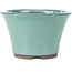 Pot à bonsaï rond turquoise par Seto Yaki - 127 x 127 x 83 mm