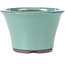 Pot à bonsaï rond turquoise par Seto Yaki - 127 x 127 x 83 mm