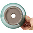 Pot à bonsaï rond turquoise par Seto Yaki - 127 x 127 x 83 mm