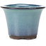 Vaso bonsai rotondo turchese di Seto Yaki - 96 x 96 x 66 mm