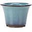 Vaso bonsai rotondo turchese di Seto Yaki - 96 x 96 x 66 mm
