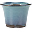 Ronde turquoise bonsaipot van Seto Yaki - 96 x 96 x 66 mm