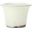 Pot à bonsaï rond beige blanc par Seto Yaki - 96 x 96 x 66 mm