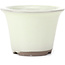 Pot à bonsaï rond beige blanc par Seto Yaki - 96 x 96 x 66 mm