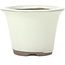 Pot à bonsaï rond beige blanc par Seto Yaki - 96 x 96 x 66 mm