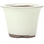 Ronde wit beige bonsai pot van Seto Yaki - 96 x 96 x 66 mm