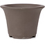 Pot à bonsaï rond non émaillé par Seto Yaki - 96 x 96 x 66 mm