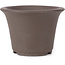 Vaso per bonsai rotondo non smaltato di Seto Yaki - 96 x 96 x 66 mm