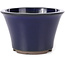 Pot à bonsaï rond bleu par Seto Yaki - 127 x 127 x 83 mm