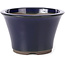 Pot à bonsaï rond bleu par Seto Yaki - 127 x 127 x 83 mm