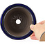 Vaso bonsai rotondo blu di Seto Yaki - 127 x 127 x 83 mm