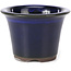Pot à bonsaï rond bleu par Seto Yaki - 96 x 96 x 66 mm