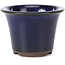 Pot à bonsaï rond bleu par Seto Yaki - 96 x 96 x 66 mm