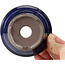 Pot à bonsaï rond bleu par Seto Yaki - 96 x 96 x 66 mm