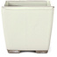 Vaso bonsai quadrato bianco di Seto Yaki - 86 x 86 x 78 mm