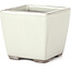 Pot à bonsaï carré blanc par Seto Yaki - 86 x 86 x 78 mm