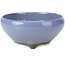 Round lavender colored bonsai pot from Seto Yaki - 156 x 156 x 69 mm