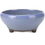 Round lavender colored bonsai pot from Seto Yaki - 156 x 156 x 69 mm