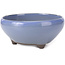 Ronde lavendelkleurige bonsai pot van Seto Yaki - 156 x 156 x 69 mm