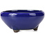 Pot à bonsaï rond bleu par Seto Yaki - 156 x 156 x 69 mm