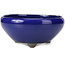 Vaso bonsai rotondo blu di Seto Yaki - 156 x 156 x 69 mm