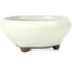 Pot à bonsaï rond blanc par Seto Yaki - 156 x 156 x 69 mm