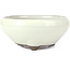 Round white bonsai pot by Seto Yaki - 156 x 156 x 69 mm