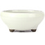 Ronde witte bonsaipot van Seto Yaki - 156 x 156 x 69 mm