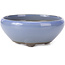 Vaso bonsai rotondo blu lilla di Seto Yaki - 131 x 131 x 54 mm