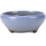 Vaso bonsai rotondo blu lilla di Seto Yaki - 131 x 131 x 54 mm
