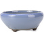 Vaso bonsai rotondo blu lilla di Seto Yaki - 131 x 131 x 54 mm