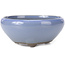 Vaso bonsai rotondo blu lilla di Seto Yaki - 131 x 131 x 54 mm