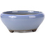 Vaso bonsai rotondo blu lilla di Seto Yaki - 131 x 131 x 54 mm