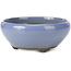 Vaso bonsai rotondo blu lilla di Seto Yaki - 131 x 131 x 54 mm
