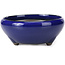 Pot à bonsaï rond bleu par Seto Yaki - 131 x 131 x 54 mm
