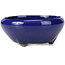 Pot à bonsaï rond bleu par Seto Yaki - 131 x 131 x 54 mm