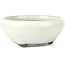 Pot à bonsaï rond blanc par Seto Yaki - 131 x 131 x 54 mm