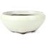 Pot à bonsaï rond blanc par Seto Yaki - 131 x 131 x 54 mm