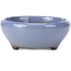 Ronde lila blauwe bonsai pot van Seto Yaki - 109 x 109 x 42 mm