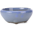 Pot à bonsaï rond bleu lilas par Seto Yaki - 109 x 109 x 42 mm