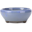 Vaso bonsai rotondo blu lilla di Seto Yaki - 109 x 109 x 42 mm