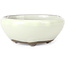 Ronde witte bonsaipot van Seto Yaki - 109 x 109 x 42 mm