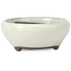 Pot à bonsaï rond blanc par Seto Yaki - 109 x 109 x 42 mm